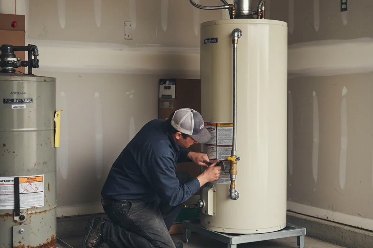 Water heater and shutoff valve replacement in Charlotteville