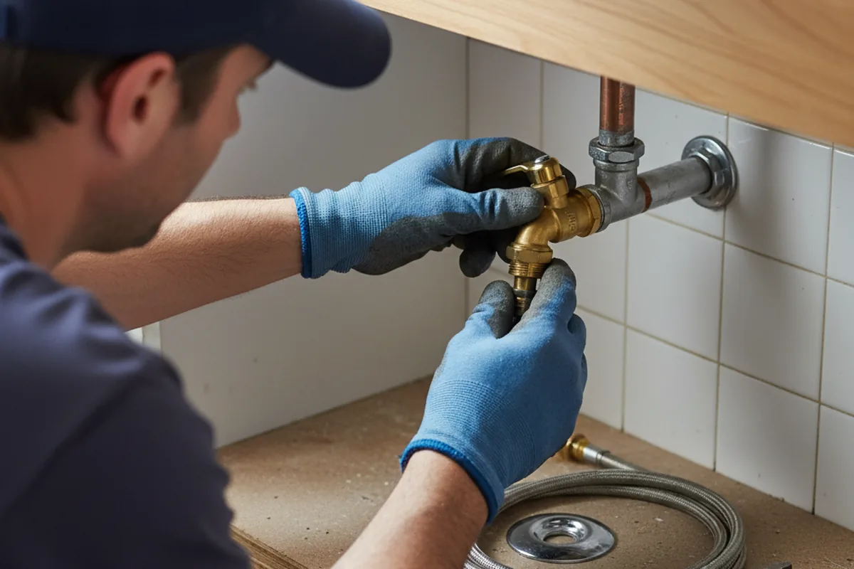 Shutoff valve and fitting work during Faucet and Fixture Repair in Charlotteville